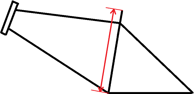 Длина подседельной трубы велосипеда